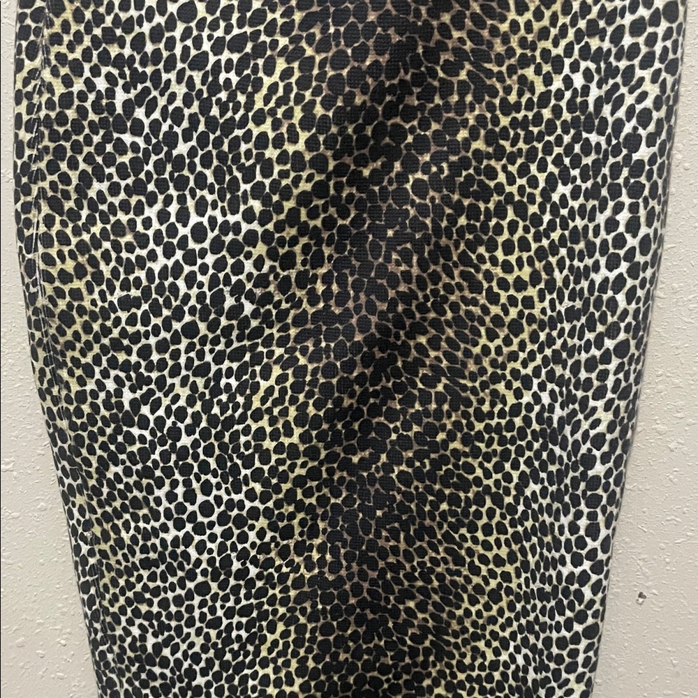 Dolce & Gabbana  Beige and Black Animal Print Knit  Skirt - Picture 4 of 6